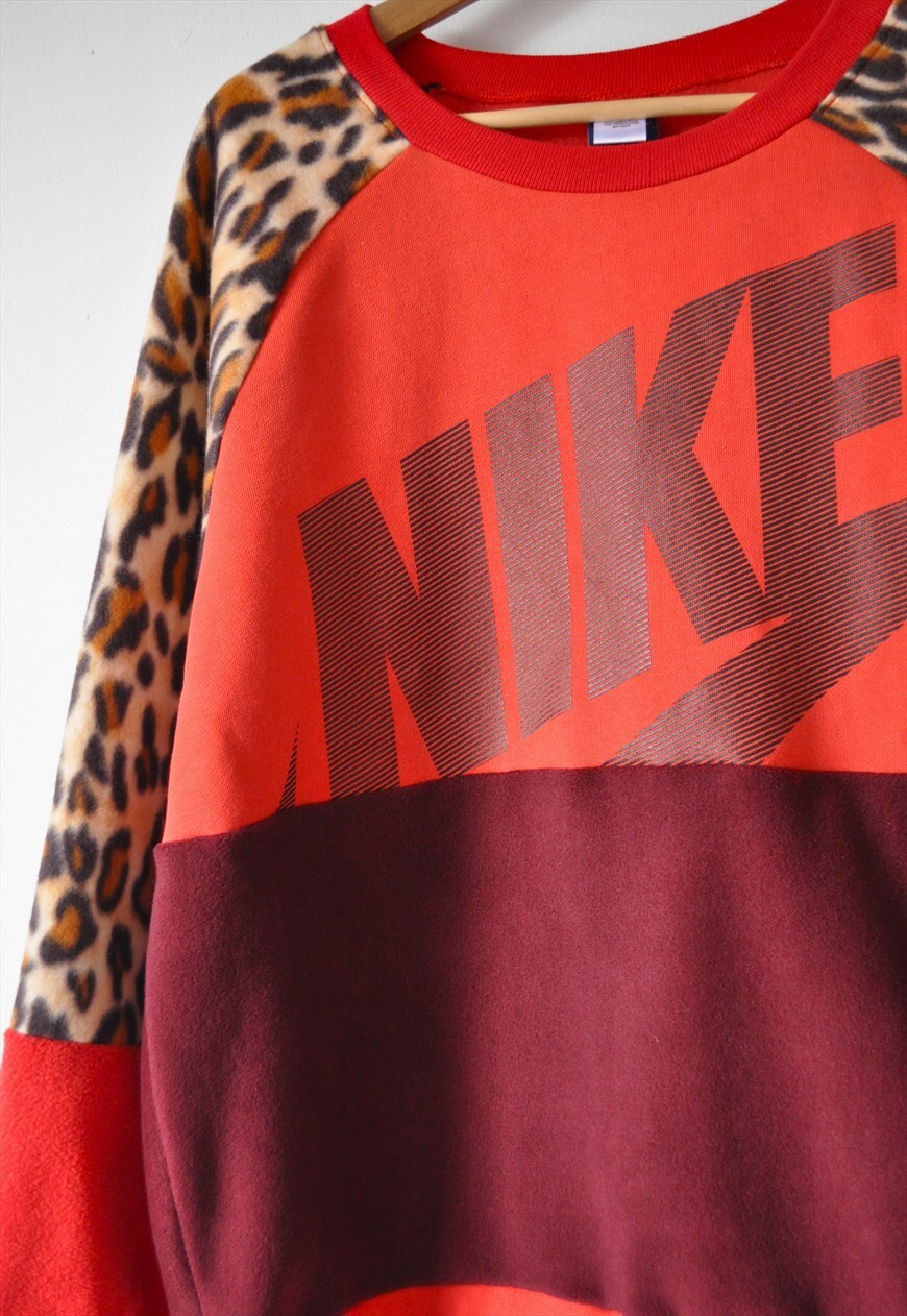 Y2K vintage reworked Nike leopard sweatshirt.