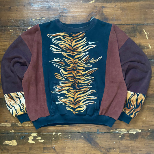 Nike tiger stripe fleece sweatshirt